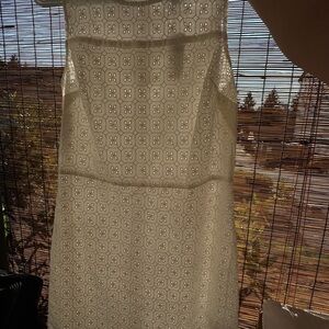 Elegant White Eyelet Dress